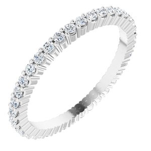 10K White Gold 1/3 CTW Natural Diamond Eternity Band Size 4.5