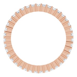 14K Rose Gold 3/8 CTW Lab-Grown Diamond Eternity Band Size 4