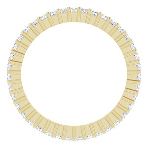 10K Yellow Gold 1/2 CTW Lab-Grown Diamond Eternity Band Size 4