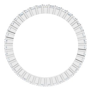 10K White Gold 1/2 CTW Lab-Grown Diamond Eternity Band Size 4