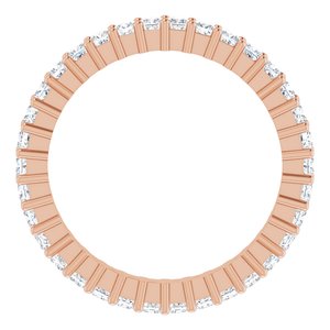 10K Rose Gold 3/4 CTW Natural Diamond Eternity Band Size 4