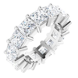 10K White Gold 6 CTW Lab-Grown Diamond Eternity Band Size 4