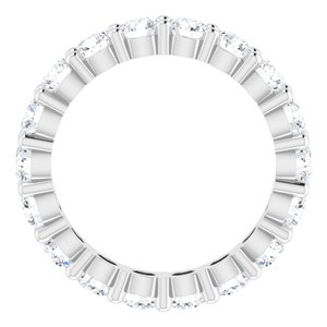 10K White Gold 1 5/8 CTW Natural Diamond Eternity Band Size 4