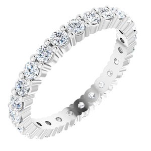 10K White Gold 3/4 CTW Lab-Grown Diamond Eternity Band Size 4.25