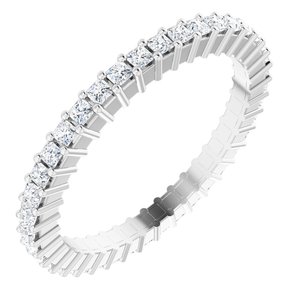 10K White Gold 1/2 CTW Lab-Grown Diamond Eternity Band Size 4.25