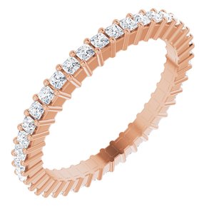 10K Rose Gold 1/2 CTW Lab-Grown Diamond Eternity Band Size 4.25