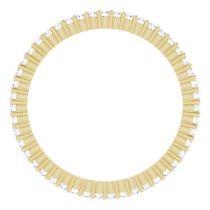 14K Yellow Gold 1/5 CTW Lab-Grown Diamond Eternity Band Size 4.5