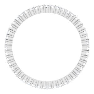 Platinum 1/5 CTW Lab-Grown Diamond Eternity Band Size 4.5