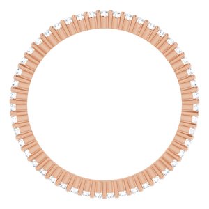 14K Rose Gold 1/5 CTW Lab-Grown Diamond Eternity Band Size 4.5