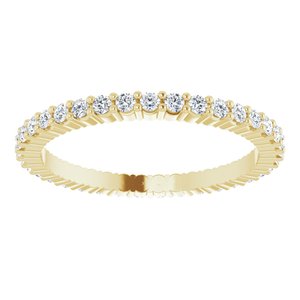 10K Yellow Gold 1/3 CTW Natural Diamond Eternity Band Size 4.25