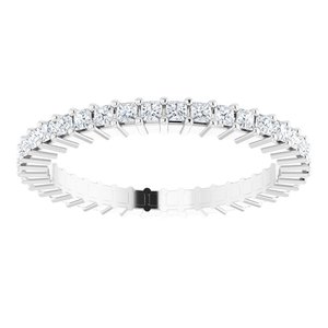 10K White Gold 1/2 CTW Lab-Grown Diamond Eternity Band Size 4.25