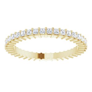 10K Yellow Gold 1/2 CTW Lab-Grown Diamond Eternity Band Size 4.25