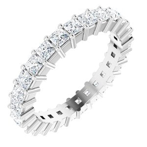 10K White Gold 1 1/5 CTW Natural Diamond Eternity Band Size 4.25