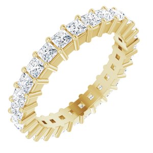 10K Yellow Gold 1 1/5 CTW Natural Diamond Eternity Band Size 4.25