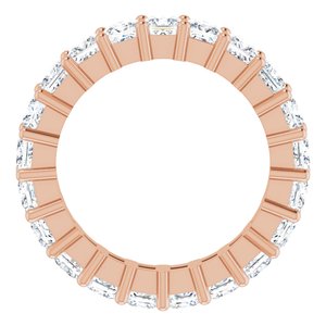 10K Rose Gold 2 1/3 CTW Natural Diamond Eternity Band Size 4.25