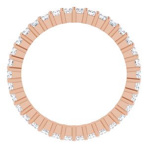 10K Rose Gold 3/4 CTW Natural Diamond Eternity Band Size 4.25