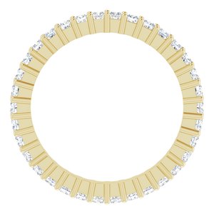 10K Yellow Gold 3/4 CTW Natural Diamond Eternity Band Size 4.25