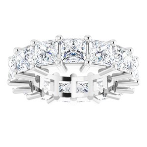 10K White Gold 6 CTW Natural Diamond Eternity Band Size 4.25