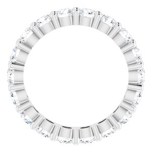 10K White Gold 1 5/8 CTW Natural Diamond Eternity Band Size 4.5
