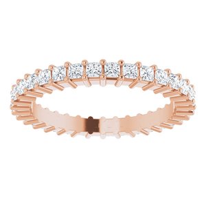 14K Rose Gold 3/4 CTW Lab-Grown Diamond Eternity Band Size 4.5