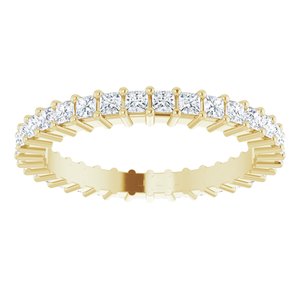 10K Yellow Gold 3/4 CTW Natural Diamond Eternity Band Size 4.5