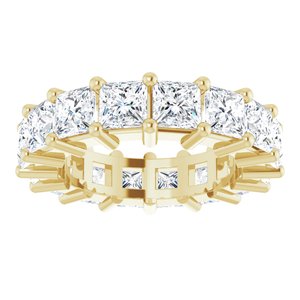 10K Yellow Gold 4 1/2 CTW Natural Diamond Eternity Band Size 4.5