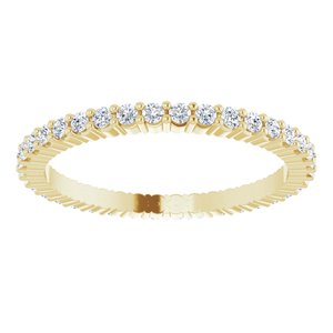 10K Yellow Gold 1/3 CTW Natural Diamond Eternity Band Size 4.75