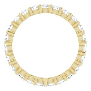 10K Yellow Gold 9/10 CTW Lab-Grown Diamond Eternity Band Size 4.75