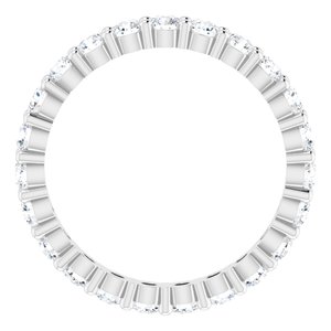 10K White Gold 9/10 CTW Lab-Grown Diamond Eternity Band Size 4.75