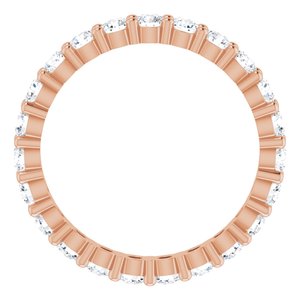 10K Rose Gold 9/10 CTW Lab-Grown Diamond Eternity Band Size 4.75