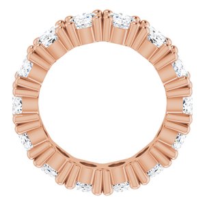 10K Rose Gold 5 1/5 CTW Natural Diamond Eternity Band Size 4.25