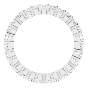 10K White Gold 1 1/5 CTW Lab-Grown Diamond Eternity Band Size 4.25