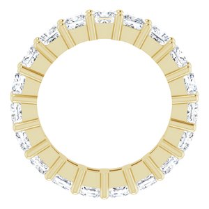 10K Yellow Gold 3 1/8 CTW Natural Diamond Eternity Band Size 4.25