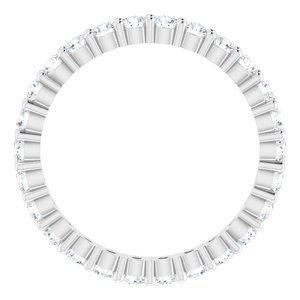 10K White Gold 3/4 CTW Lab-Grown Diamond Eternity Band Size 4.5