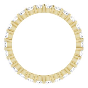 10K Yellow Gold 3/4 CTW Lab-Grown Diamond Eternity Band Size 4.5