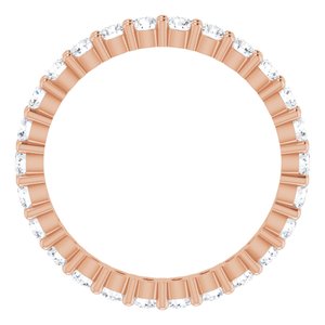 10K Rose Gold 3/4 CTW Lab-Grown Diamond Eternity Band Size 4.5