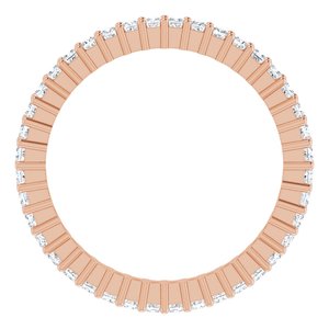 10K Rose Gold 1/2 CTW Lab-Grown Diamond Eternity Band Size 4.5