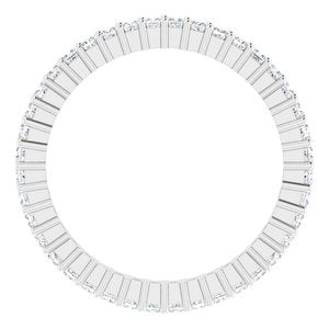 10K White Gold 1/2 CTW Lab-Grown Diamond Eternity Band Size 4.5