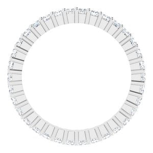 10K White Gold 3/4 CTW Natural Diamond Eternity Band Size 4.5