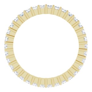 14K Yellow Gold 3/4 CTW Lab-Grown Diamond Eternity Band Size 4.5