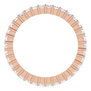 10K Rose Gold 3/4 CTW Natural Diamond Eternity Band Size 4.5