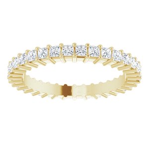10K Yellow Gold 3/4 CTW Natural Diamond Eternity Band Size 4.25