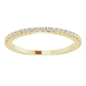 10K Yellow Gold 1/5 CTW Lab-Grown Diamond Eternity Band Size 4.5