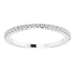 Platinum 1/5 CTW Lab-Grown Diamond Eternity Band Size 4.5