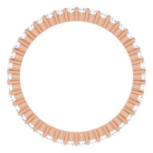 10K Rose Gold 1/3 CTW Natural Diamond Eternity Band Size 4.5