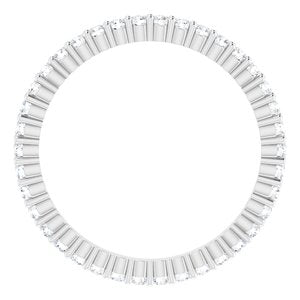 10K White Gold 1/3 CTW Natural Diamond Eternity Band Size 4.5