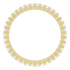 10K Yellow Gold 1/3 CTW Natural Diamond Eternity Band Size 4.5