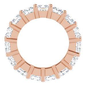 10K Rose Gold 6 CTW Natural Diamond Eternity Band Size 4.5