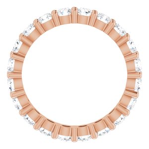 10K Rose Gold 1 5/8 CTW Natural Diamond Eternity Band Size 4.75