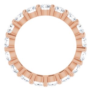 10K Rose Gold 2 CTW Natural Diamond Eternity Band Size 4.25